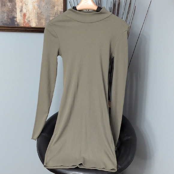 Abercrombie & Fitch Olive Long Sleeve Dress NWT - Picture 1 of 5